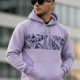 YONGE Men Printed Hooded Sweatshirt-picture-26