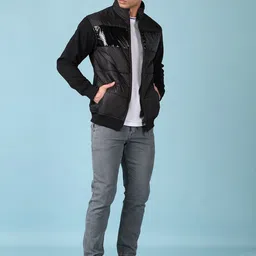 V-Mart Men Colourblocked Open Front Jacket image 5