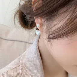 Celestique Pearls Beaded Heart Shaped Studs-picture-32