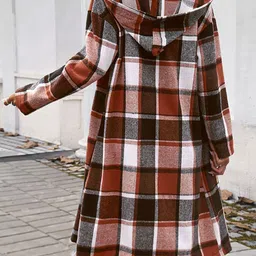 StyleCast x Revolte Women Checked Longline Tailored Jacket image 4