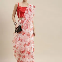 KIMISHA Printed Geometric Organza Saree-picture-14