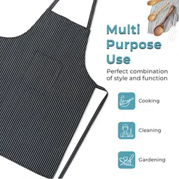 Kuber Industries Pack Of 2 Black Cotton Apron for Kitchen with Front Pocket image 2