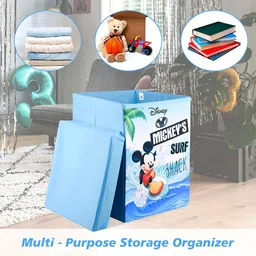 YK Blue & White 2 Pieces Mickey Surf Printed Regular Multi-Utility Organisers image 2