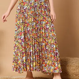 LookShine Printed A-Line Maxi Skirt image 3