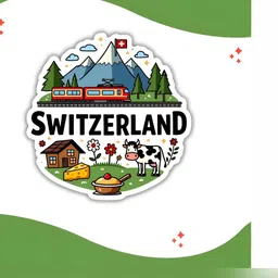 GIFTODAY White & Green Printed Decorative Magnets image 3