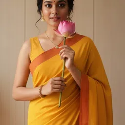 Brynbrit Pure Cotton Khadi Saree image 4