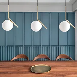 KINIS Gold-Toned & White 3 Pieces Textured Abstract Shaped Ceiling Lamps image 4