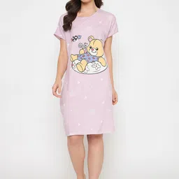 Camey Women Graphic Printed T-shirt Nightdress-picture-11