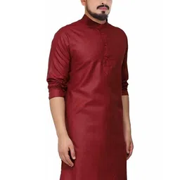 KRUDHA Men Flared Sleeves Thread Work Kurta image 3