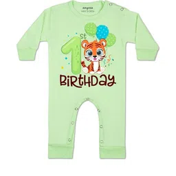Arvesa Kids-Unisex Green Cotton Rompers-picture-38