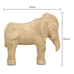 Swadeh Brown Clay Elephant Shaped  Planter Pot image 4