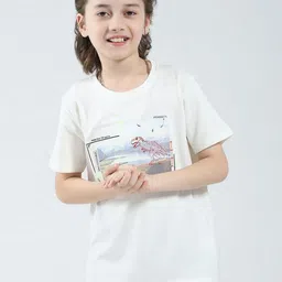 Monte Carlo Boys Floral Printed Raw Edge T-shirt-image-93