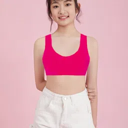 BRAAFEE Girls Pack Of 3 Solid Non Padded Camisole image 3