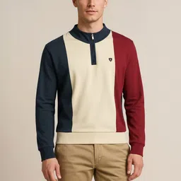 Octave Men Colourblocked Sweatshirt image 2