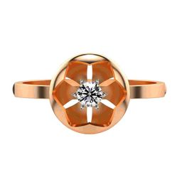 VALANOVA 18 KT Rose Gold Plated Sterling Silver 0.11Ct Lab Grown Diamond Ring -1.56 g-picture-7