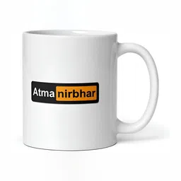 Mr UVD White & Black Typography Printed Ceramic Glossy Mug - 350 ml-picture-38