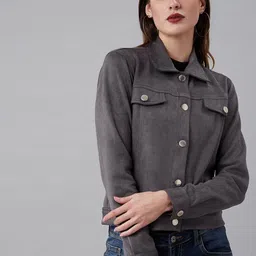 Athena Women Suede Open Front Jacket image 1