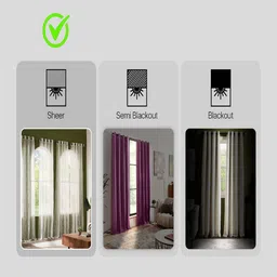 Deco Window White Set of 2 Sheer Door Curtain image 3