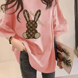 KPOP Printed Drop-Shoulder Sleeves Oversized T-shirt-image-27