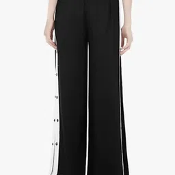 miskis Women Regular Fit Black Lycra Blend Trousers image 2