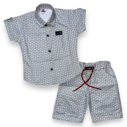 FLUEMART Boys Printed Shirt with Shorts-picture-34