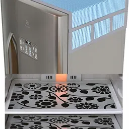 LooMantha Blue & White 5 Pieces Printed Refrigerator Appliance Covers image 1