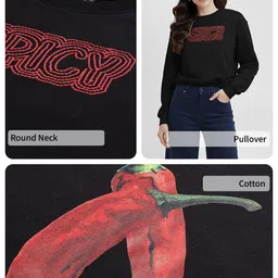 DressBerry Typography Graphic Printed Sweatshirt image 3