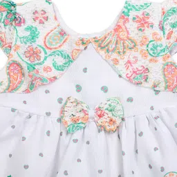 Macwin Floral Print Girls Flared Sleeve Fit & Flare Dress image 4