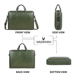 WildHorn Textured Leather Laptop Bag image 5
