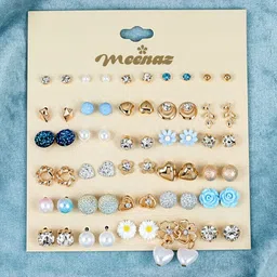 DressBerry Set Of 30 Gold-Plated Geometric Studs-image-85