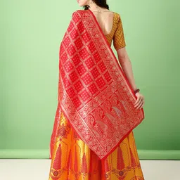 SWAMI STUDIO Ready to Wear Lehenga & Unstitched Blouse With Dupatta image 5