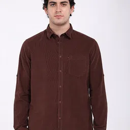 Indian Terrain Men Classic Slim Fit Opaque Printed Casual Shirt-image-42