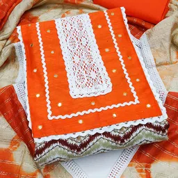 SAINOOR Printed Pure Cotton Semi-Stitched Dress Material-image-85