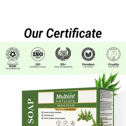 Multani Set Of 5 Neem Tulsi Soap - 125 g Each image 5