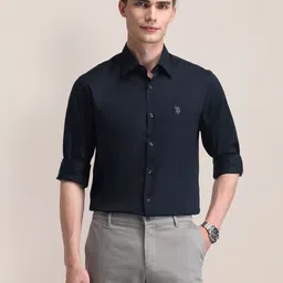 U.S. Polo Assn. Men Classic Solid Cotton Formal Shirt-picture-37