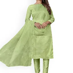 Maroosh Embroidered Organza Unstitched Dress Material-picture-13