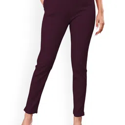 NEXSUS Women Regular Fit Easy Wash Cotton Cigarette Trouser-image-80