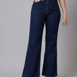 neeru hosiery Women Straight Fit High Rise Blue Jeans-picture-19