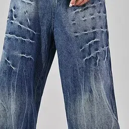 StyleCast Men Wide Leg Mid-Rise Medium Shade Jeans image 3