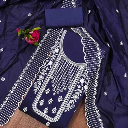 KIMISHA Floral Embroidered Unstitched Dress Material-picture-38