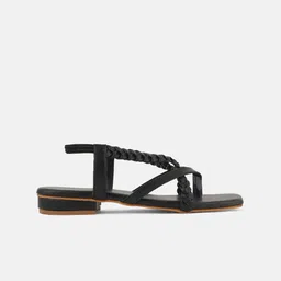 KISTEPS Women Textured Open Toe Flats image 5