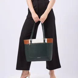 FARGO Vegan Leather Trivana Structured Tote Bag-picture-27