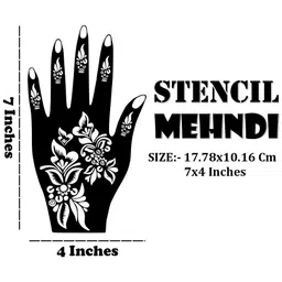 VOORKOMS Mehndi Stencil Stickers for Hands image 2