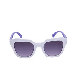 KIDSUN Girls Square Sunglasses with UV Protected Lens 6128_WHITE_PURPLE image 2