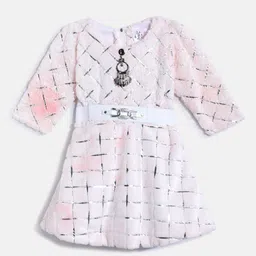 HERE&NOW Girls Fit and Flare Woollen Dress-image-27