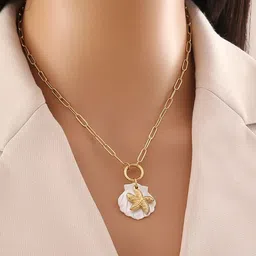 Estailo fashion Women Gold-Plated Ocean Treasure Necklace-picture-29
