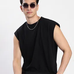 Bene Kleed Round Neck Sleeveless Cotton Oversized Tshirt-picture-11