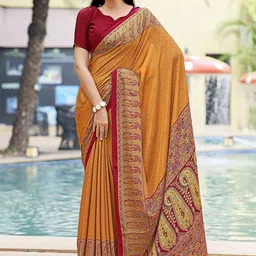 DIVASTRI Ethnic Motifs Silk Blend Maheshwari Saree-picture-26