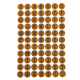 Comet Busters Orange & Black Printed Self-Adhesive Uppercase Alphabet & Numerals Stickers-image-92