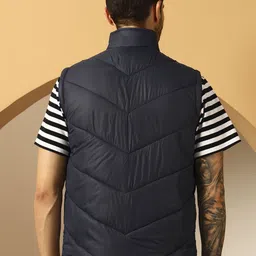 Metronaut Stand Collar Sleeveless Puffer Jacket image 2